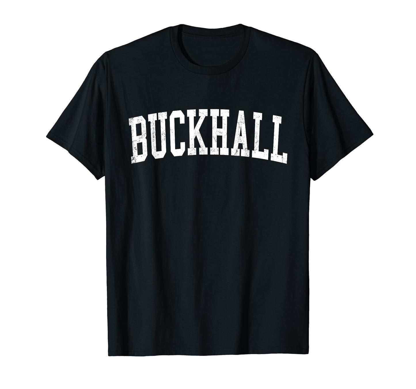 Buckhall Va Distressed White Varsity T-Shirt - Minimalist Print Unisex - T-Shirt, Sweatshirt, Hoodie