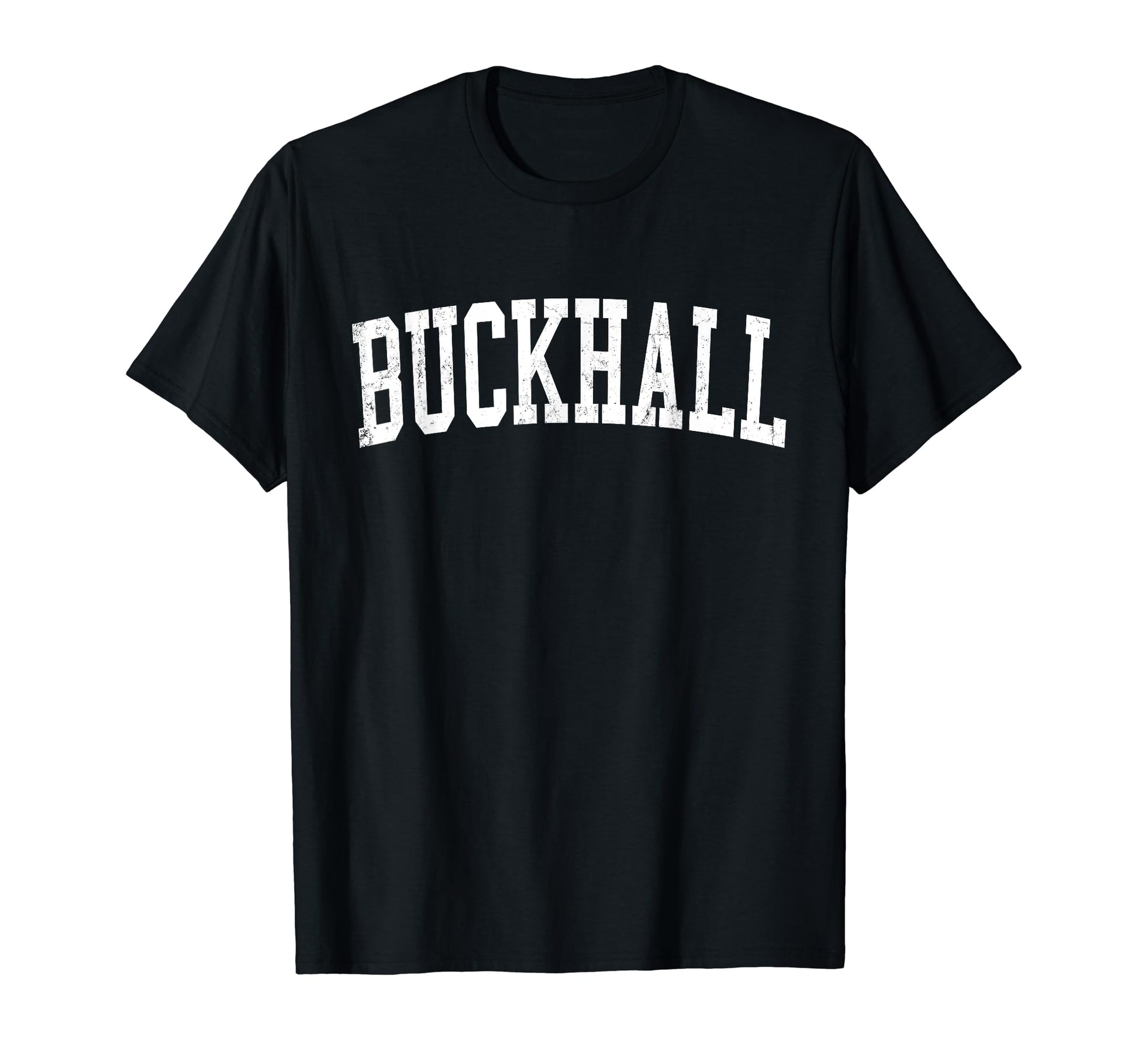Buckhall Va Distressed White Varsity T-Shirt - Minimalist Print Unisex - T-Shirt, Sweatshirt, Hoodie