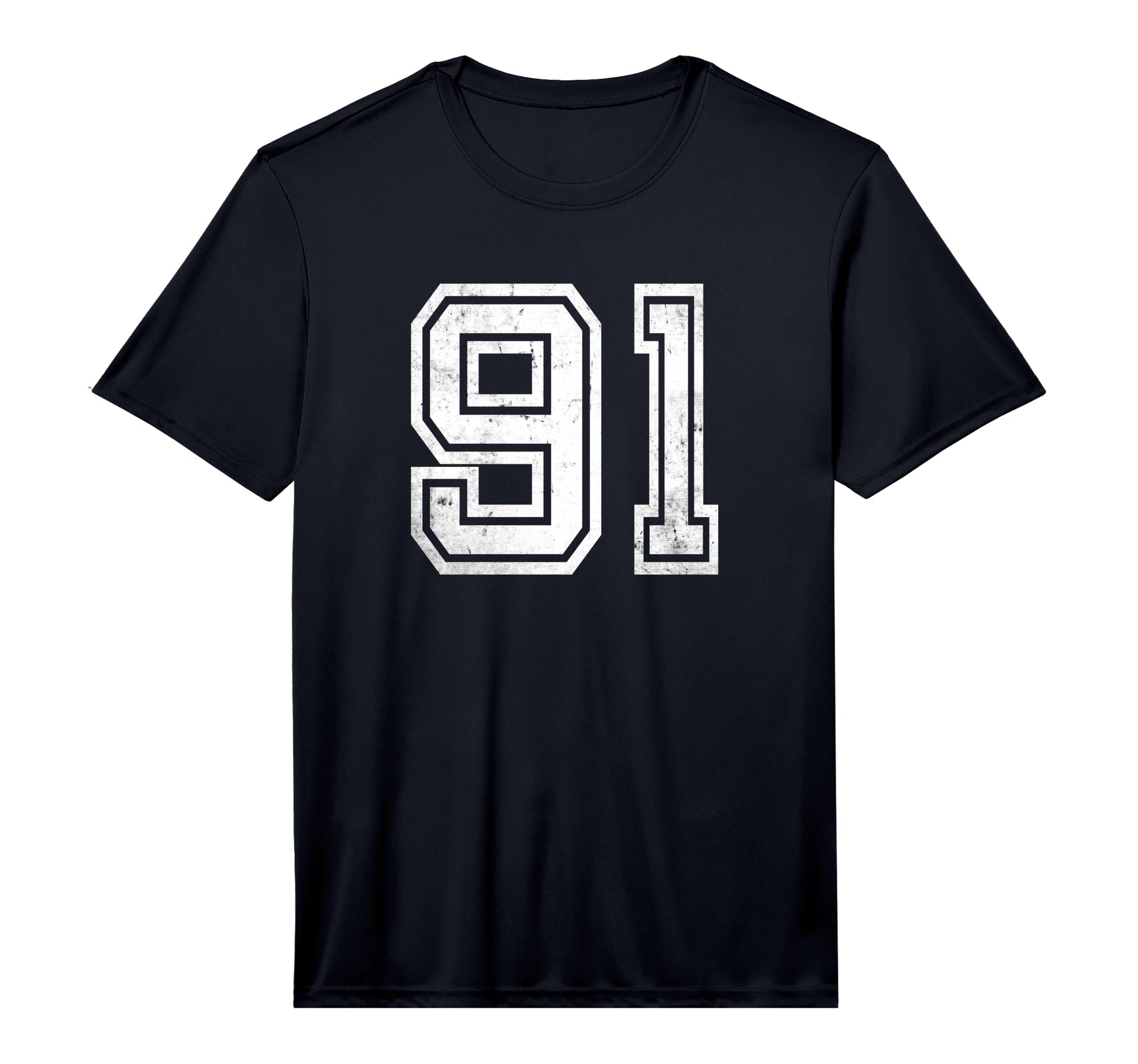 White Sports Team Number 91 T-Shirt - Custom Art Print for Adults - T-Shirt, Sweatshirt, Hoodie