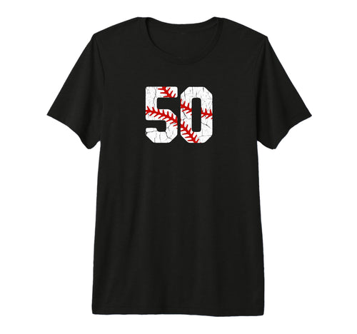 Baseball Player Jersey Number 50 50 T-Shirt - Aesthetic Graphic for Adults - T-Shirt, Sweatshirt, Hoodie