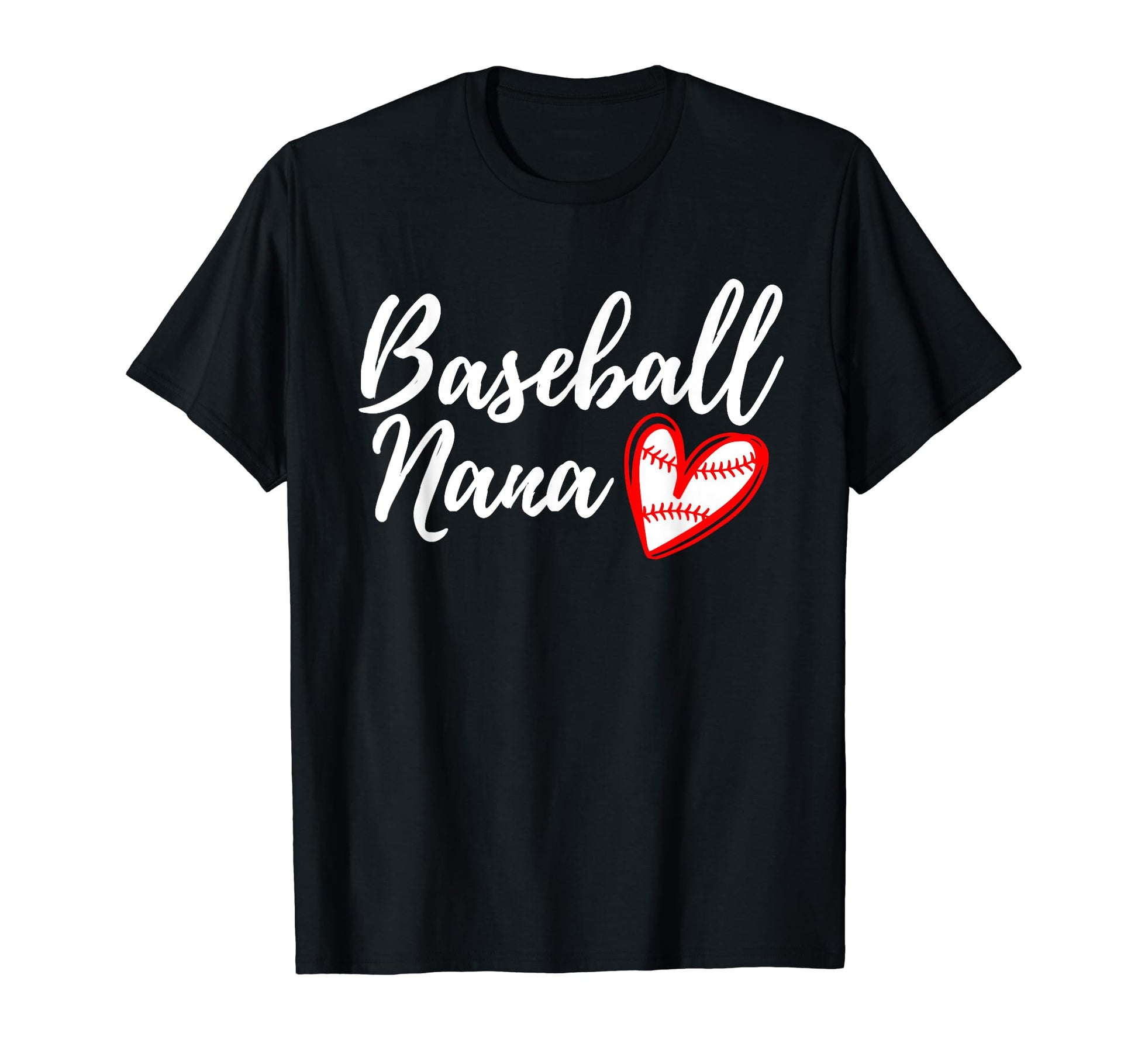 Baseball Nana Heart Matching T-Shirt - Fun Novelty Design for Adults - T-Shirt, Sweatshirt, Hoodie
