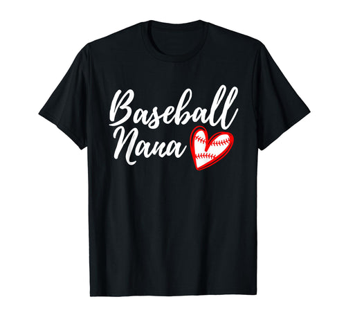 Baseball Nana Heart Matching T-Shirt - Fun Novelty Design for Adults - T-Shirt, Sweatshirt, Hoodie