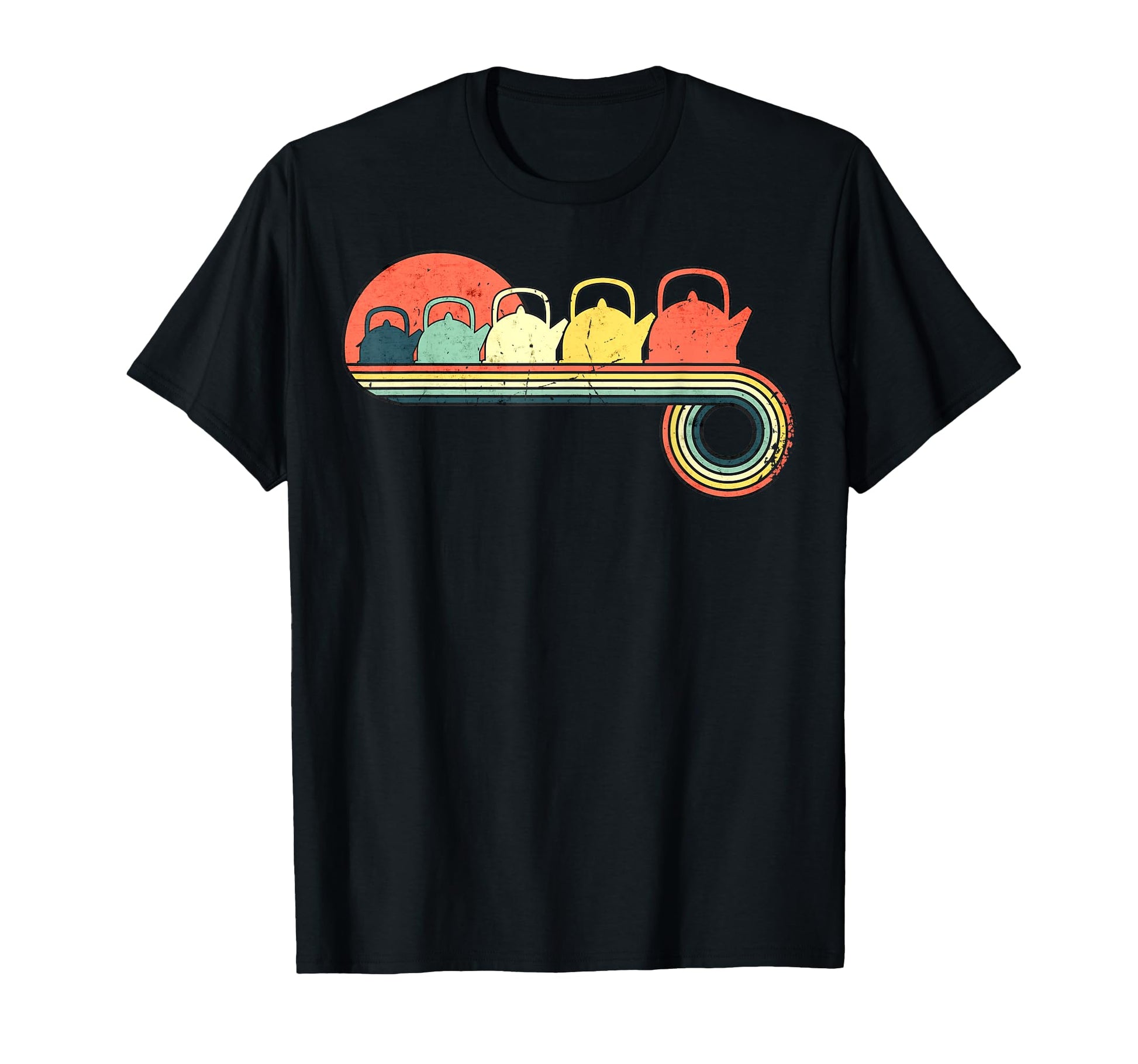 Kettle Tea Sunset Rainbow T-Shirt - Fun Novelty Design Men Women - T-Shirt, Sweatshirt, Hoodie