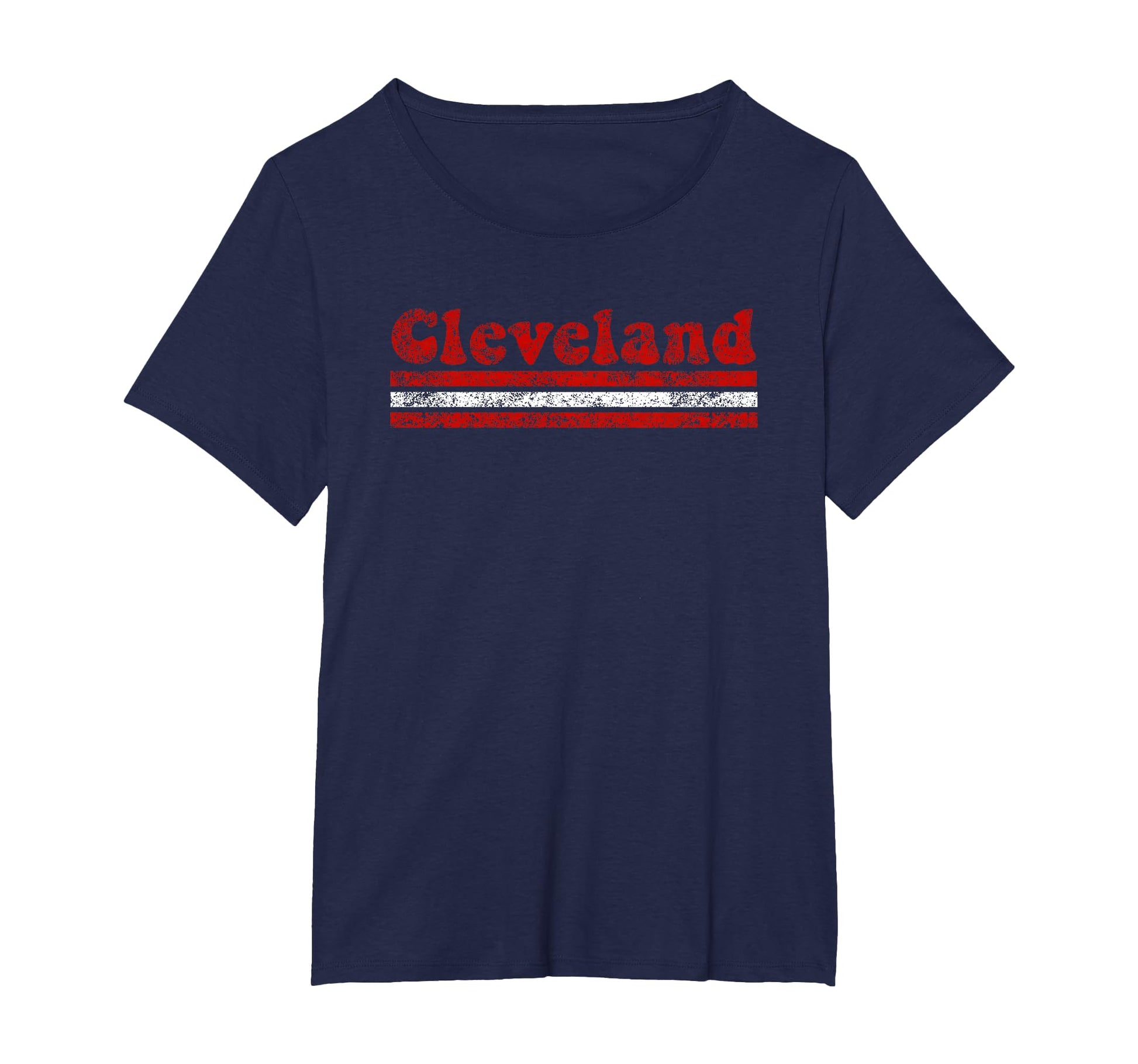 Cleveland Ohio Weathered Stripe T-Shirt - Custom Art Print for Adults - T-Shirt, Sweatshirt, Hoodie
