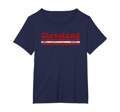 Cleveland Ohio Weathered Stripe T-Shirt - Custom Art Print for Adults - T-Shirt, Sweatshirt, Hoodie