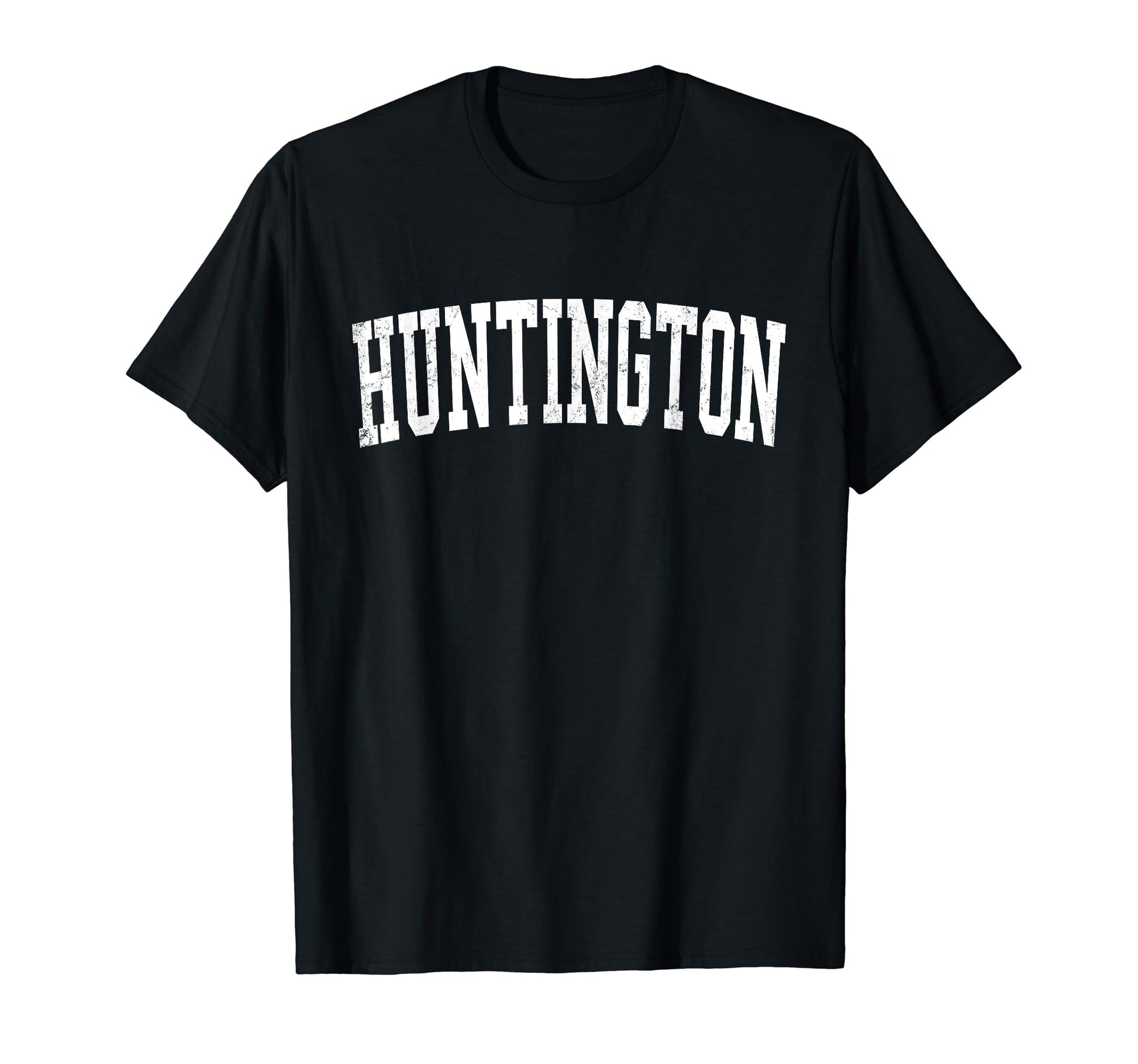 Huntington Distressed White Varsity T-Shirt - Casual Everyday Wear Unisex - T-Shirt, Sweatshirt, Hoodie