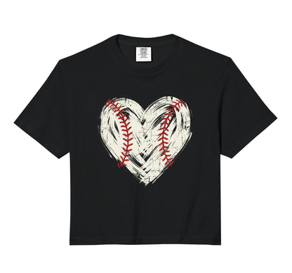 Baseball Heart Stitch Love Softball Mom T-Shirt - Novelty Apparel Unisex - T-Shirt, Sweatshirt, Hoodie