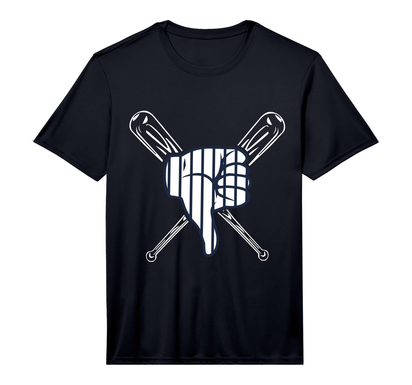 Thumbs Down Baseball Performance T-Shirt - Novelty Apparel for Adults - T-Shirt, Sweatshirt, Hoodie