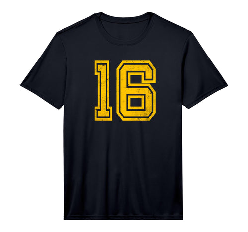 Yellow Distressed Sport Team Number T-Shirt - Aesthetic Graphic for Adults - T-Shirt, Sweatshirt, Hoodie