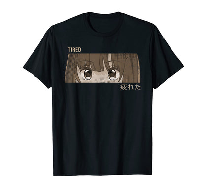 Tired Vaporwave Aesthetic Japan T-Shirt - Minimalist Print Men Women - T-Shirt, Sweatshirt, Hoodie