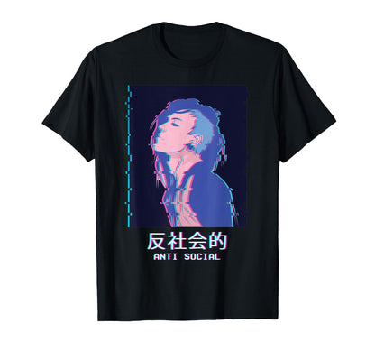 Emo Punk Antisocial Anime Alt T-Shirt - Casual Everyday Wear for Adults - T-Shirt, Sweatshirt, Hoodie