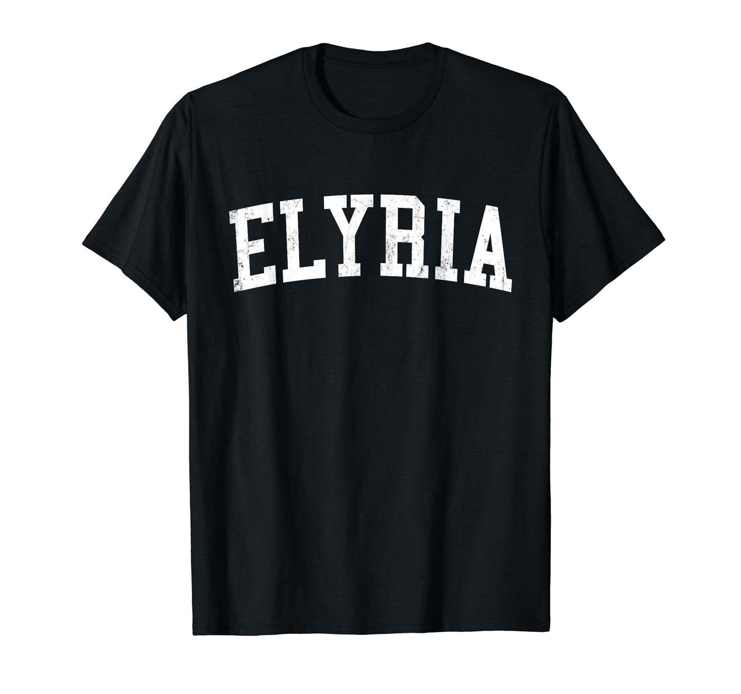 Elyria Oh Distressed White Varsity T-Shirt - Novelty Apparel Men Women - T-Shirt, Sweatshirt, Hoodie