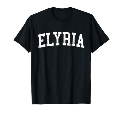 Elyria Oh Distressed White Varsity T-Shirt - Novelty Apparel Men Women - T-Shirt, Sweatshirt, Hoodie