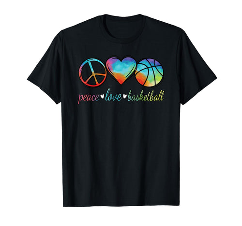 Peace Love Basketball Basketball Lover T-Shirt - Minimalist Print Men Women - T-Shirt, Sweatshirt, Hoodie