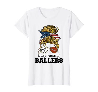 Womens Volleyball And Football Mom Usa T-Shirt - Fun Novelty Design Unisex - T-Shirt, Sweatshirt, Hoodie