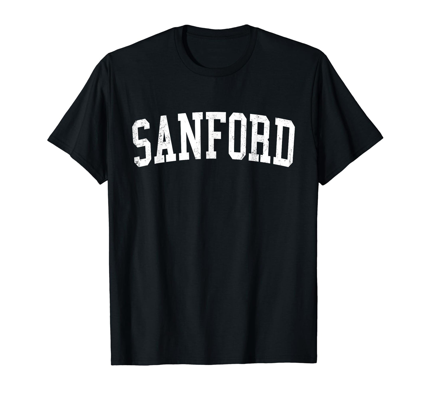 Sanford Fl Distressed White Varsity T-Shirt - Fun Novelty Design for Adults - T-Shirt, Sweatshirt, Hoodie
