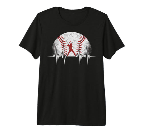 Baseball Ball Heartbeat Player Coach T-Shirt - Trendy Graphic for Adults - T-Shirt, Sweatshirt, Hoodie