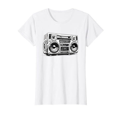 Ghetto Blaster Hip Hop 80S 90S Street T-Shirt - Novelty Apparel Men Women - T-Shirt, Sweatshirt, Hoodie