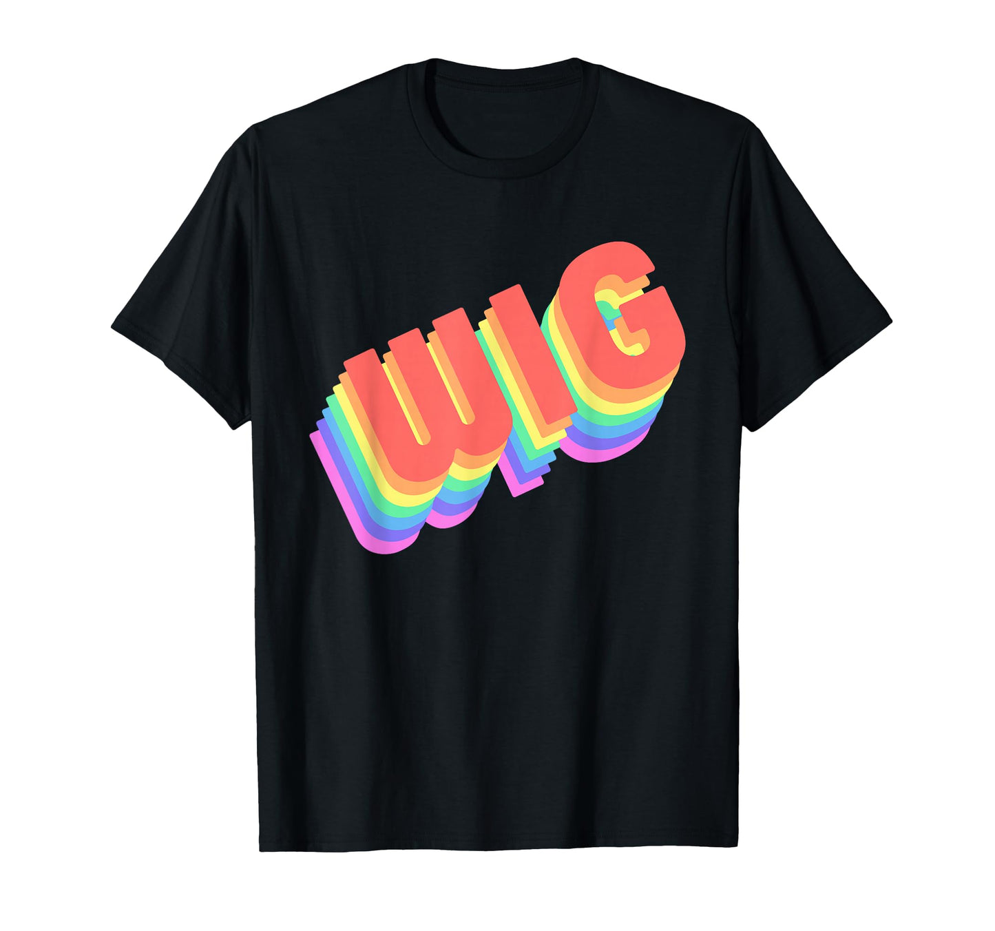 Rainbow Wig Pride T-Shirt - Novelty Apparel Men Women - T-Shirt, Sweatshirt, Hoodie