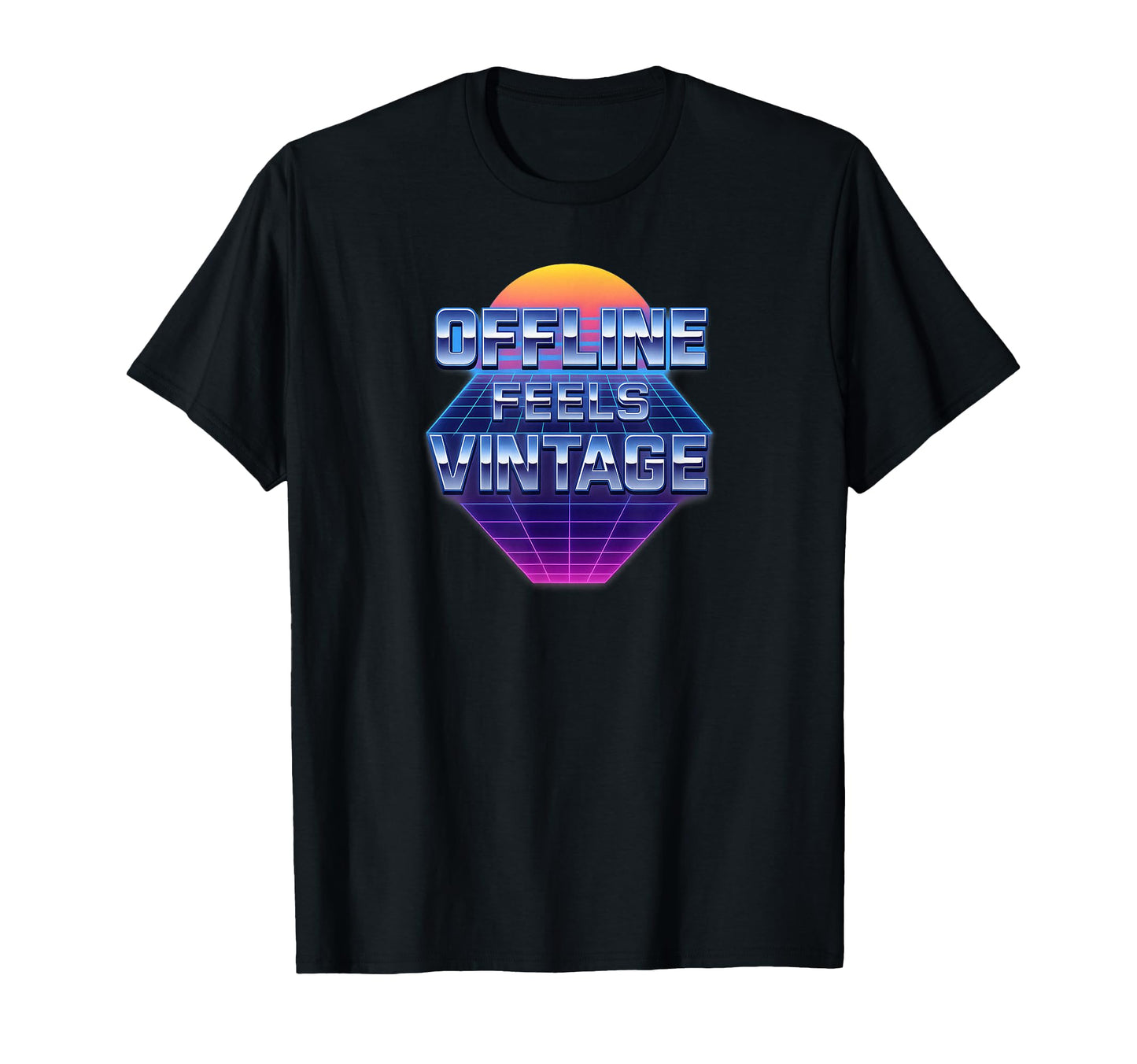 Offline Feels Tech Vaporwave Aesthetic T-Shirt - Graphic Print Men Women - T-Shirt, Sweatshirt, Hoodie