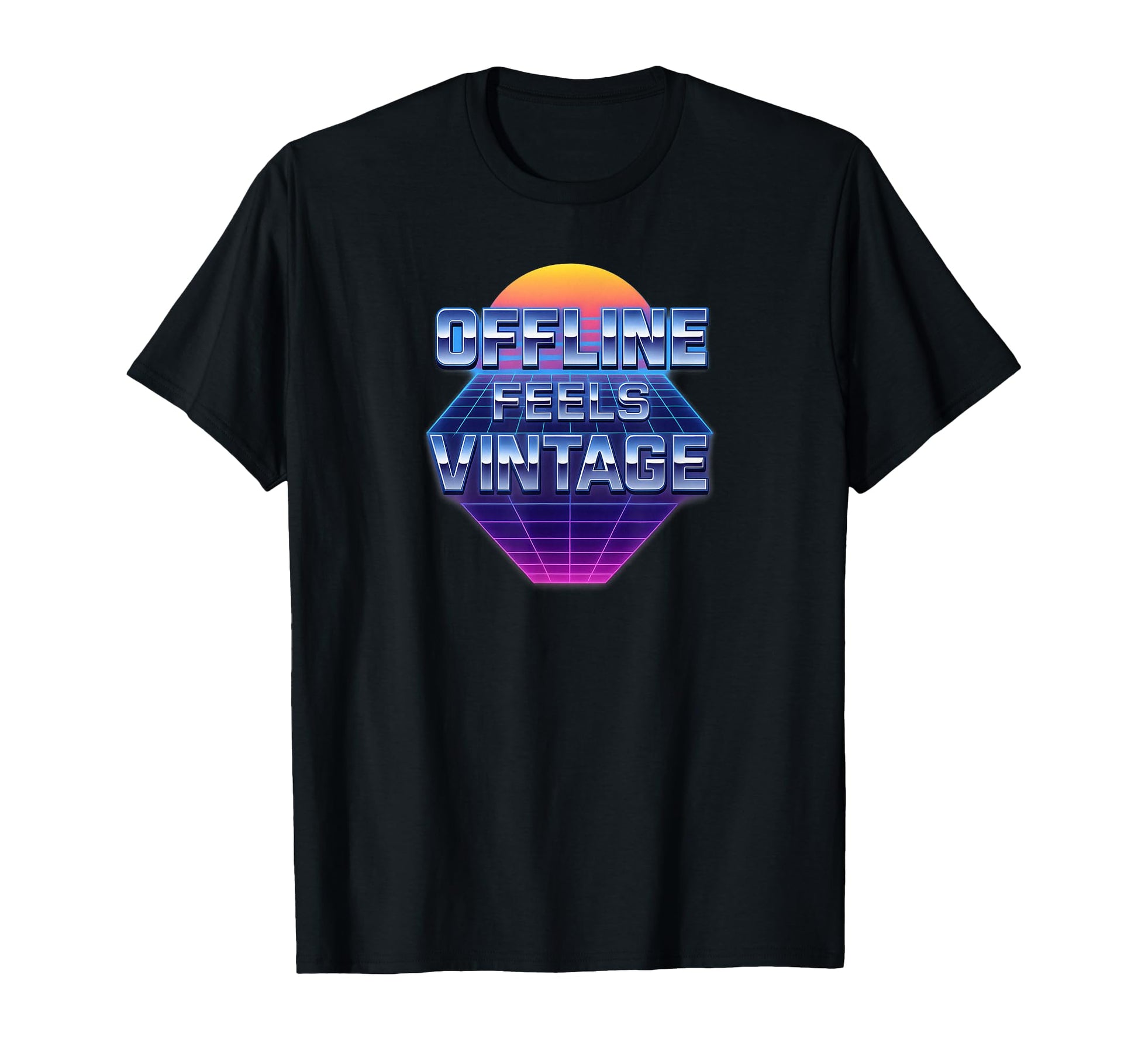 Offline Feels Tech Vaporwave Aesthetic T-Shirt - Graphic Print Men Women - T-Shirt, Sweatshirt, Hoodie