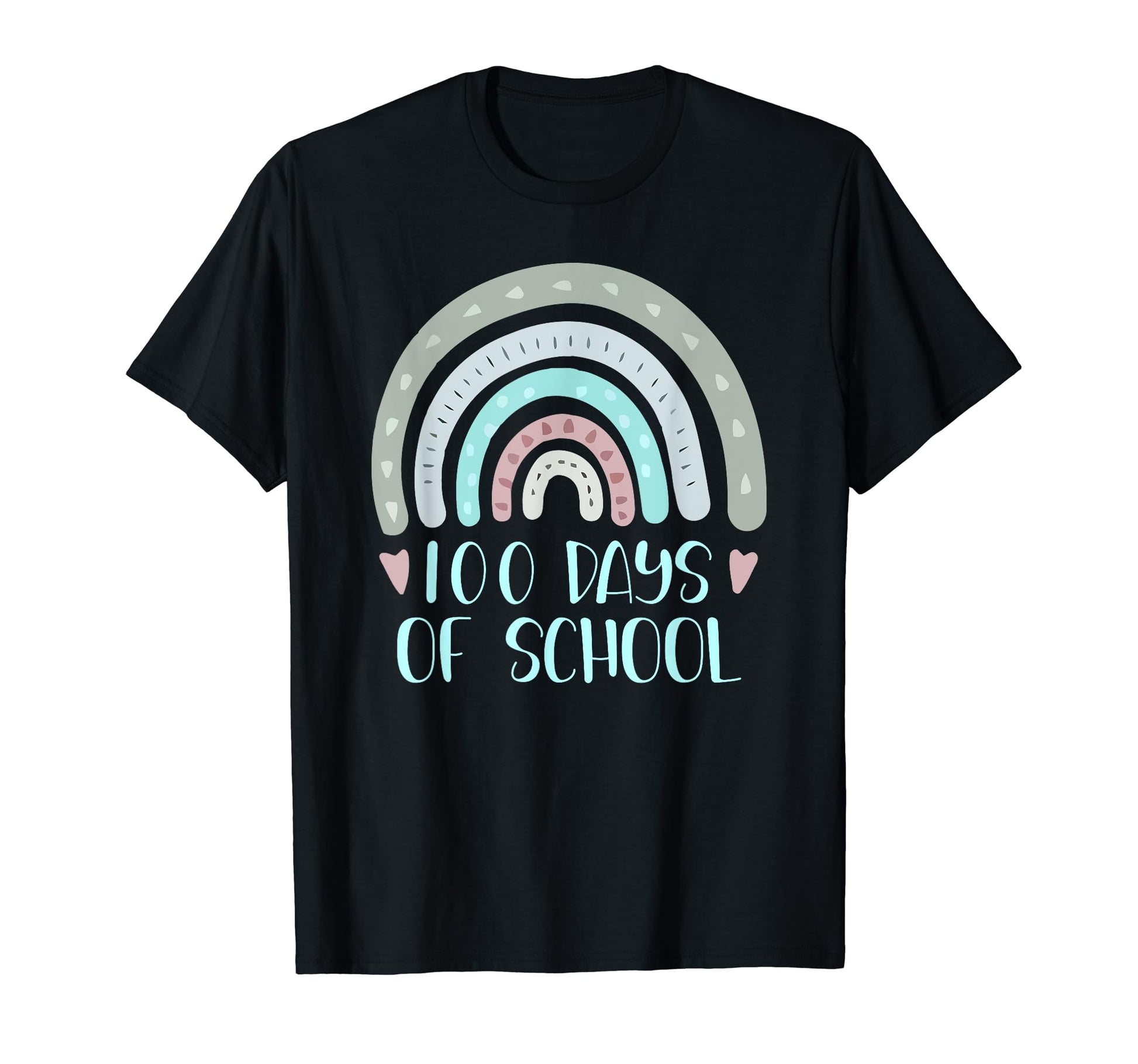 100 Days School Teacher Student Rainbow T-Shirt - Custom Art Print Unisex - T-Shirt, Sweatshirt, Hoodie