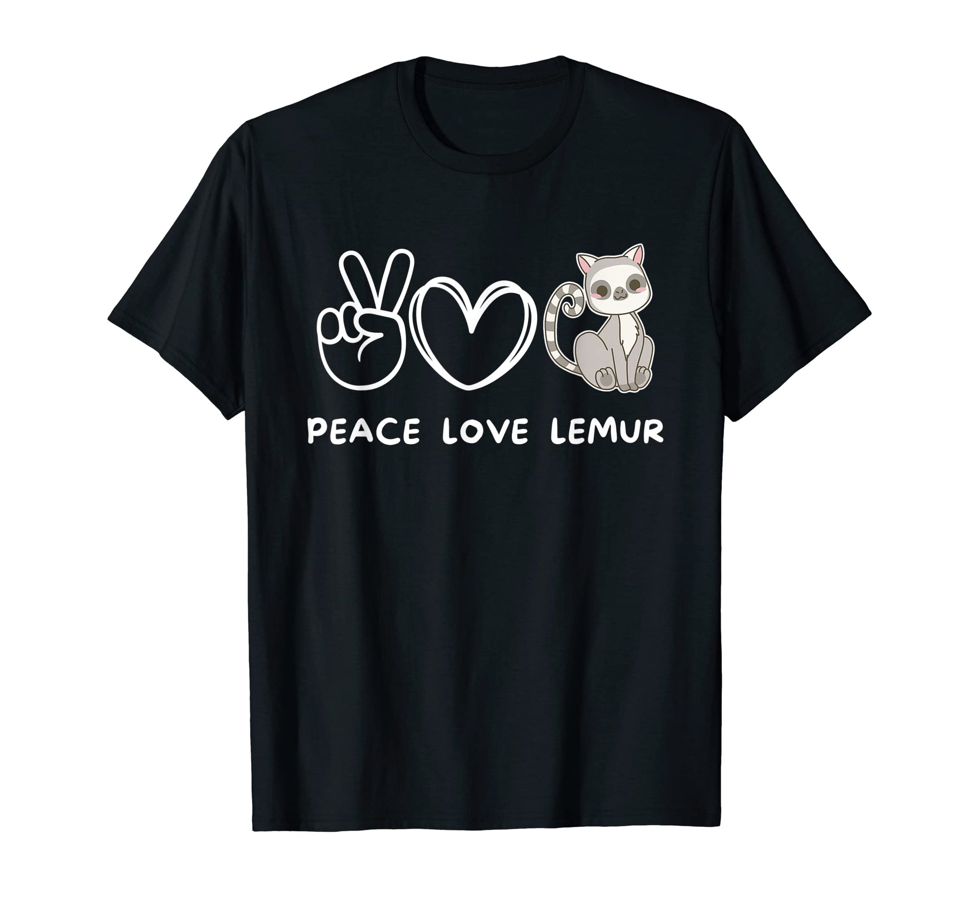 Peace Love Lemur Lemur Lover T-Shirt - Novelty Apparel Men Women - T-Shirt, Sweatshirt, Hoodie