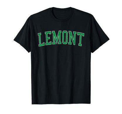 Lemont Il Distressed Green Varsity T-Shirt - Trendy Graphic for Adults - T-Shirt, Sweatshirt, Hoodie