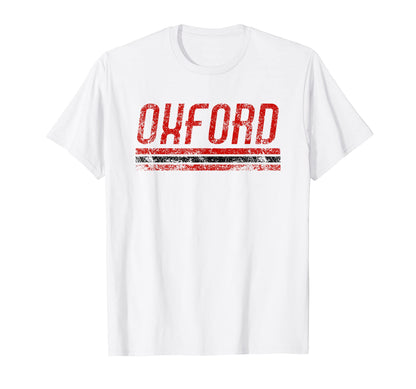 Oxford Ohio Weathered Stripe Throwback T-Shirt - Minimalist Print Unisex - T-Shirt, Sweatshirt, Hoodie