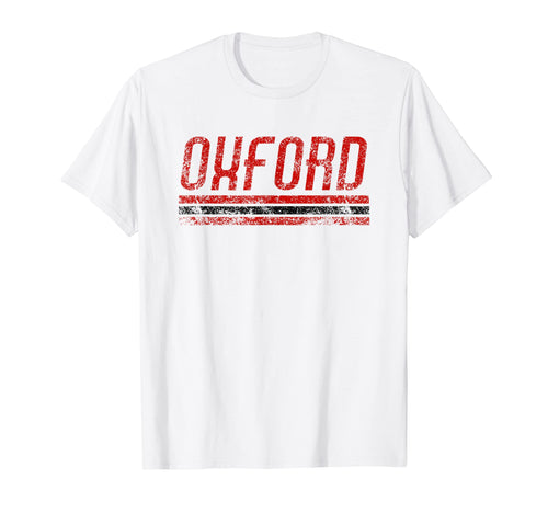Oxford Ohio Weathered Stripe Throwback T-Shirt - Minimalist Print Unisex - T-Shirt, Sweatshirt, Hoodie