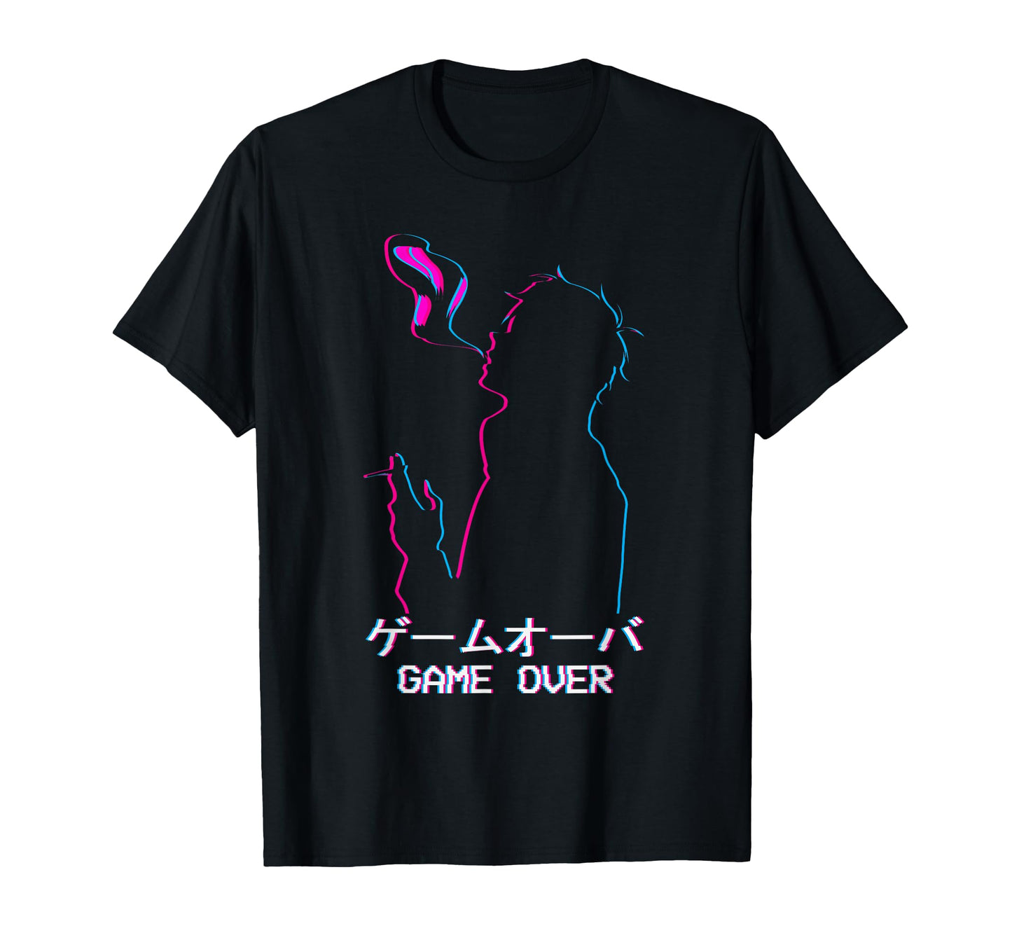 Game Over Anime Sad Soft Vaporwave T-Shirt - Fun Novelty Design Men Women - T-Shirt, Sweatshirt, Hoodie