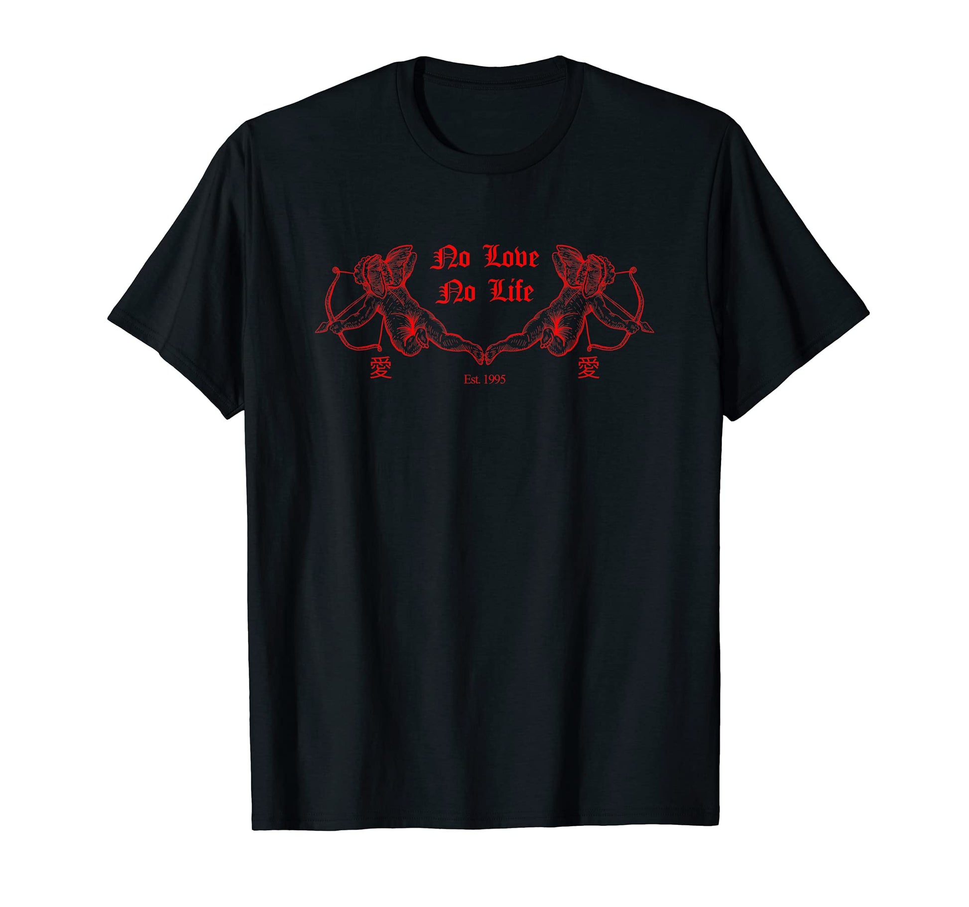 Amor Kanji Aesthetic E Sad Angel T-Shirt - Casual Everyday Wear Unisex - T-Shirt, Sweatshirt, Hoodie