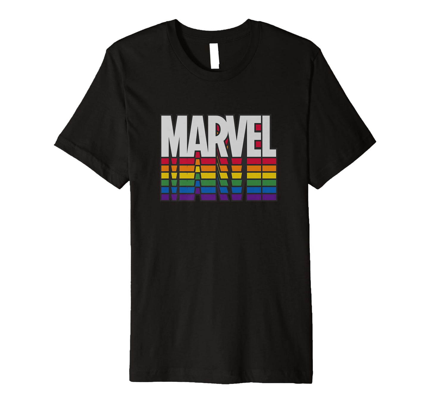 Marvel Comics Marvel Rainbow Title T-Shirt - Streetwear Style for Adults - T-Shirt, Sweatshirt, Hoodie