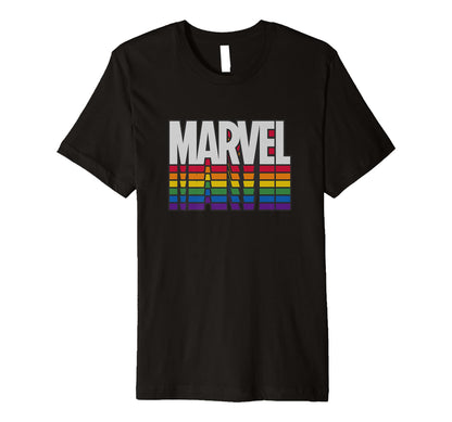 Marvel Comics Marvel Rainbow Title T-Shirt - Streetwear Style for Adults - T-Shirt, Sweatshirt, Hoodie