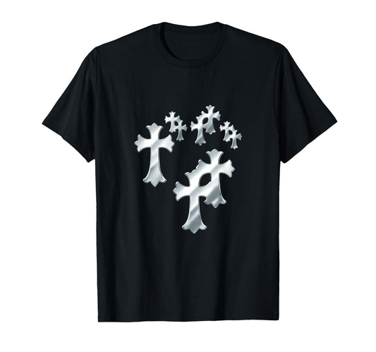 Y2K Grunge Cross Heart T-Shirt - Streetwear Style for Adults - T-Shirt, Sweatshirt, Hoodie
