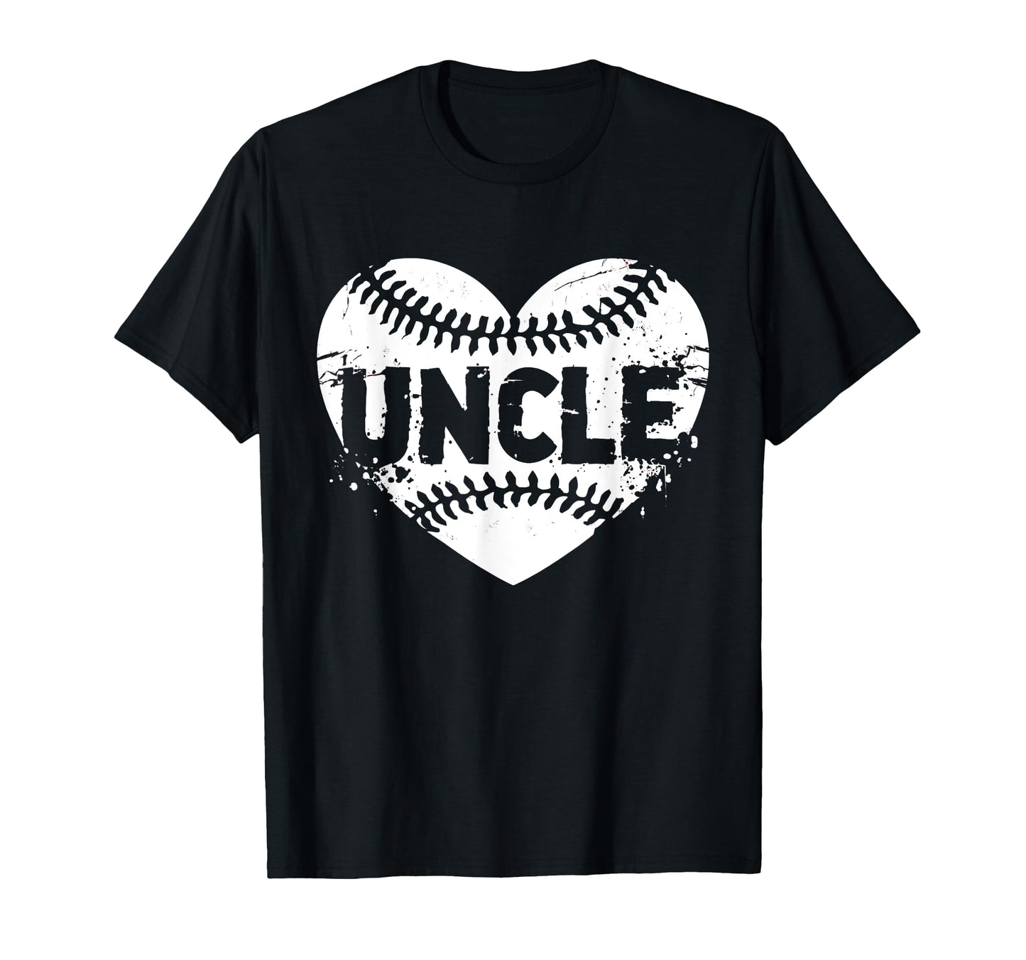 Uncle Baseball Heart T-Shirt - Graphic Print for Adults - T-Shirt, Sweatshirt, Hoodie
