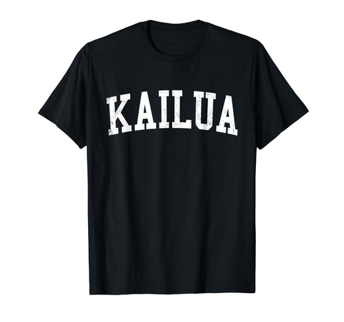 Kailua Hi Distressed White Varsity T-Shirt - Minimalist Print for Adults - T-Shirt, Sweatshirt, Hoodie