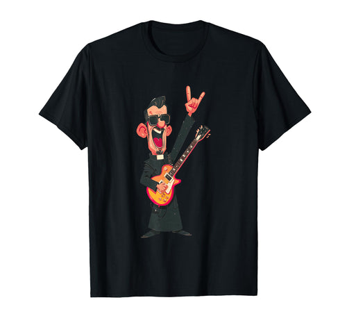 Rockstar Priest Sunglasses Electric Guitar T-Shirt - Trendy Graphic Unisex - T-Shirt, Sweatshirt, Hoodie