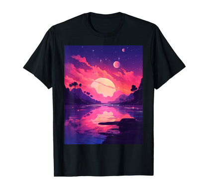 80S 90S Anime Manga Lofi Vaporwave T-Shirt - Custom Art Print Men Women - T-Shirt, Sweatshirt, Hoodie