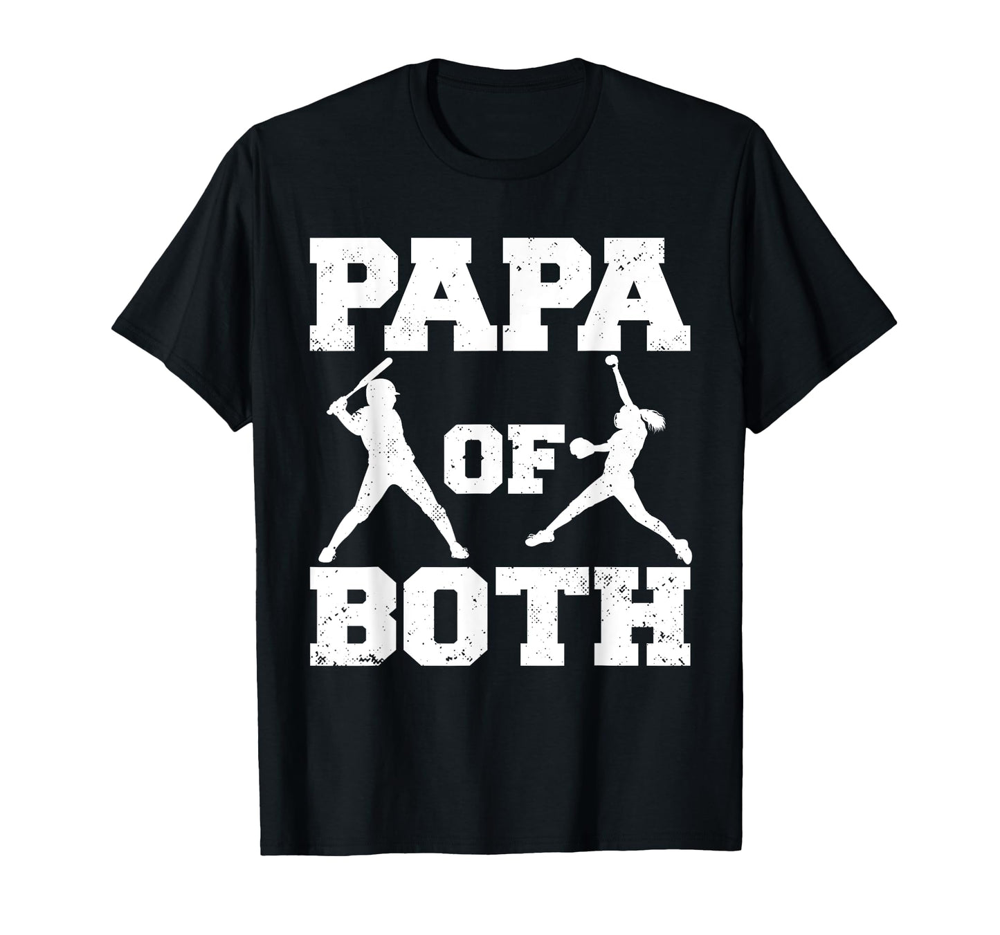 Papa Both Funny Baseball Softball Papa T-Shirt - Graphic Print for Adults - T-Shirt, Sweatshirt, Hoodie