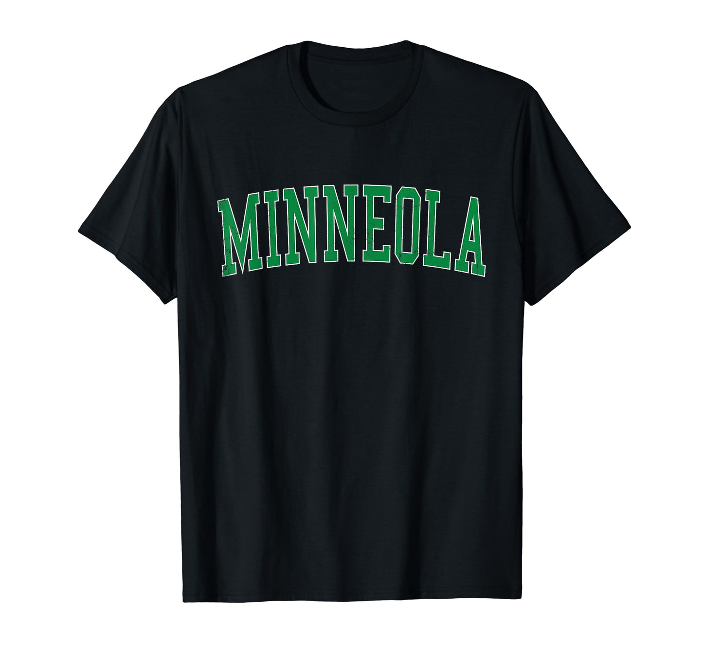 Minneola Fl Distressed Green Varsity T-Shirt - Graphic Print for Adults - T-Shirt, Sweatshirt, Hoodie