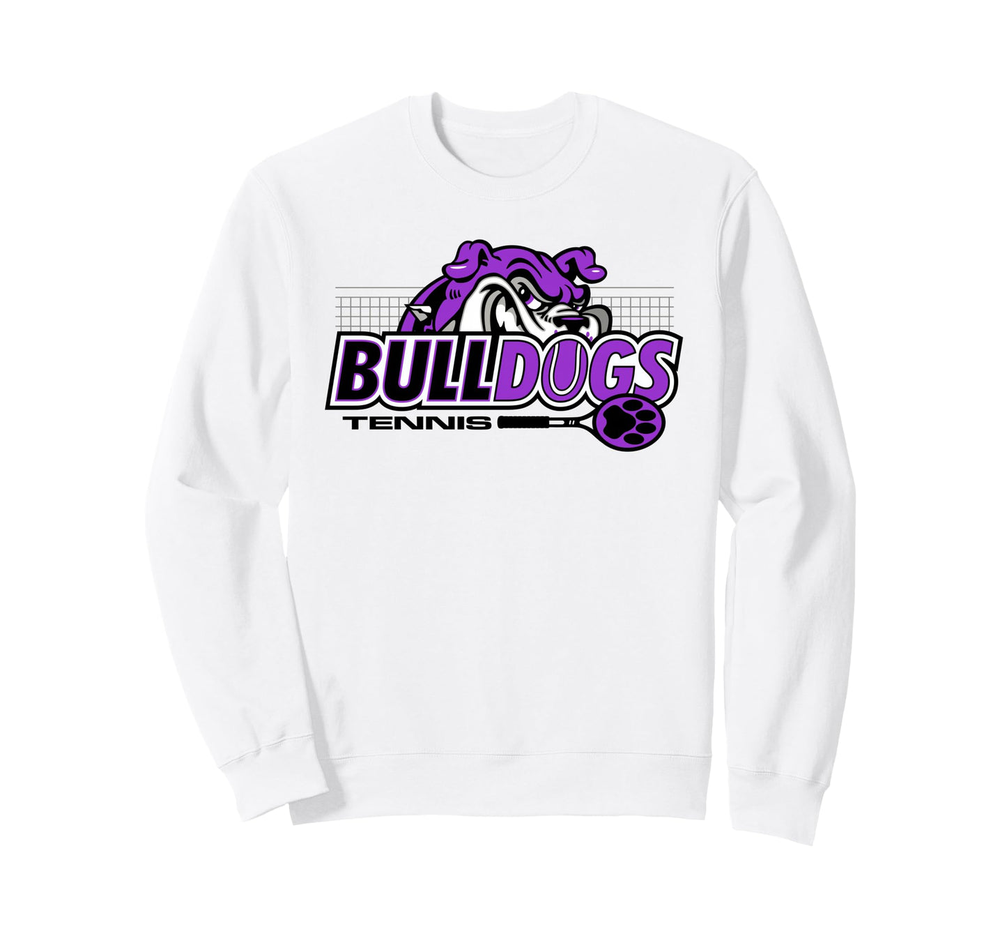 Purple Bulldogs Tennis Mom Mascot Sweatshirt - Streetwear Style Unisex - T-Shirt, Sweatshirt, Hoodie
