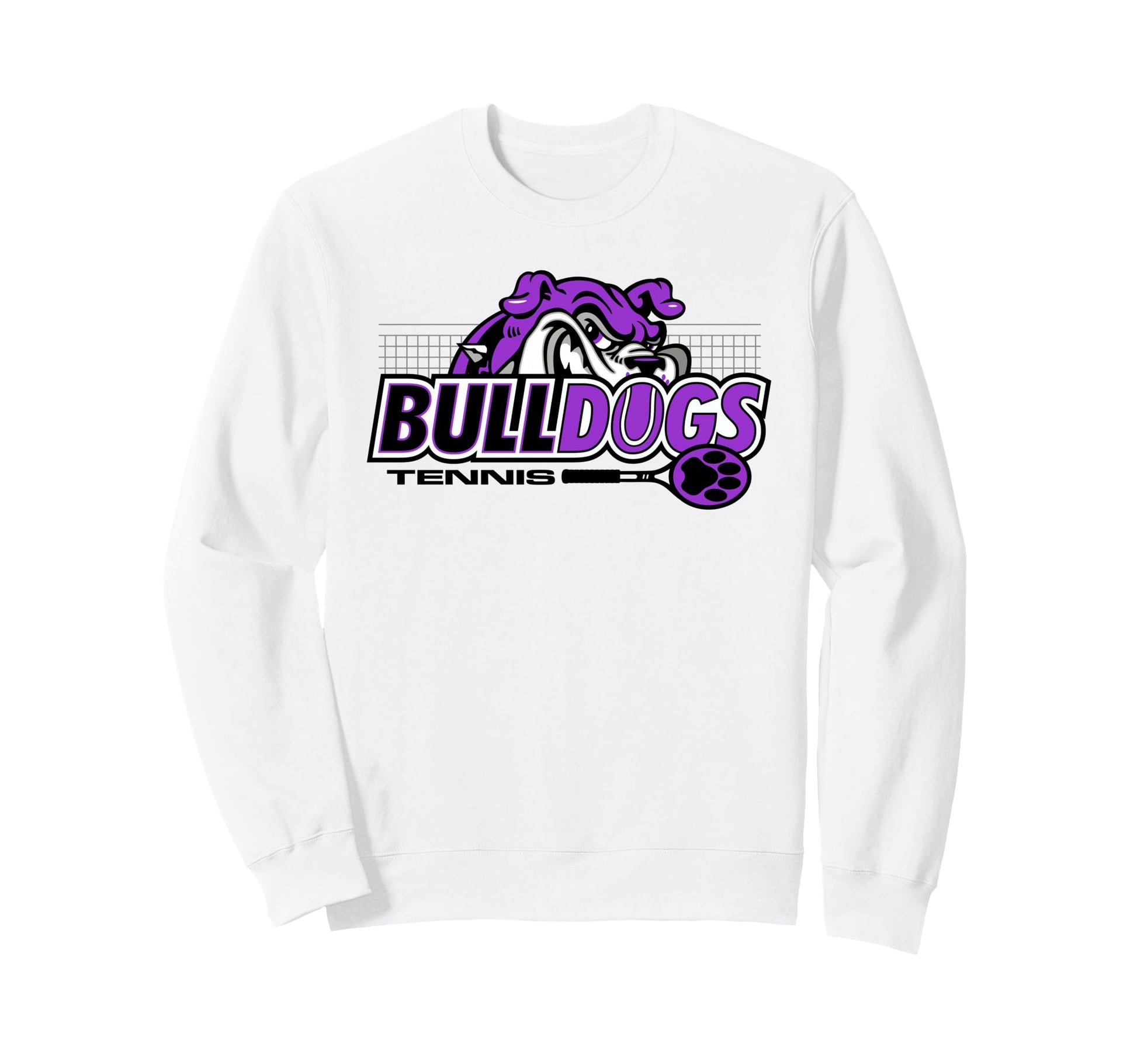 Purple Bulldogs Tennis Mom Mascot Sweatshirt - Streetwear Style Unisex - T-Shirt, Sweatshirt, Hoodie