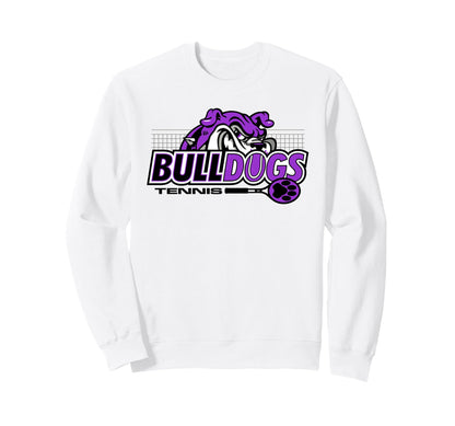 Purple Bulldogs Tennis Mom Mascot Sweatshirt - Streetwear Style Unisex - T-Shirt, Sweatshirt, Hoodie