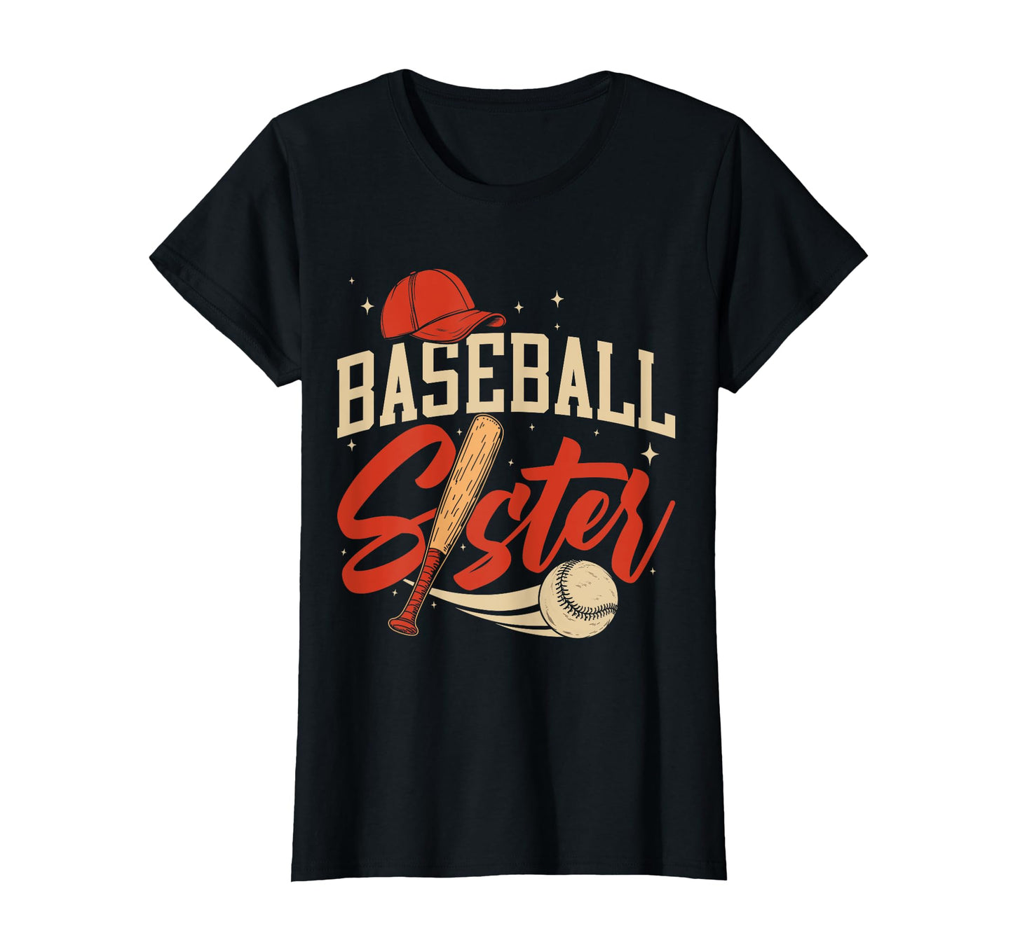 Baseball Sister Siblings Baseball Fans T-Shirt - Graphic Print Unisex - T-Shirt, Sweatshirt, Hoodie