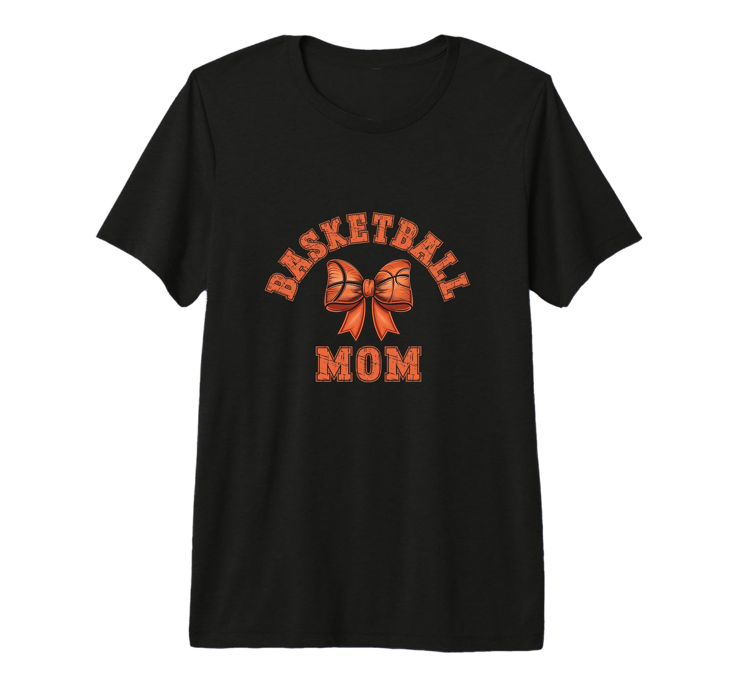 Coquette Basketball Mom Bow Game Day Tri T-Shirt - Custom Art Print Unisex - T-Shirt, Sweatshirt, Hoodie