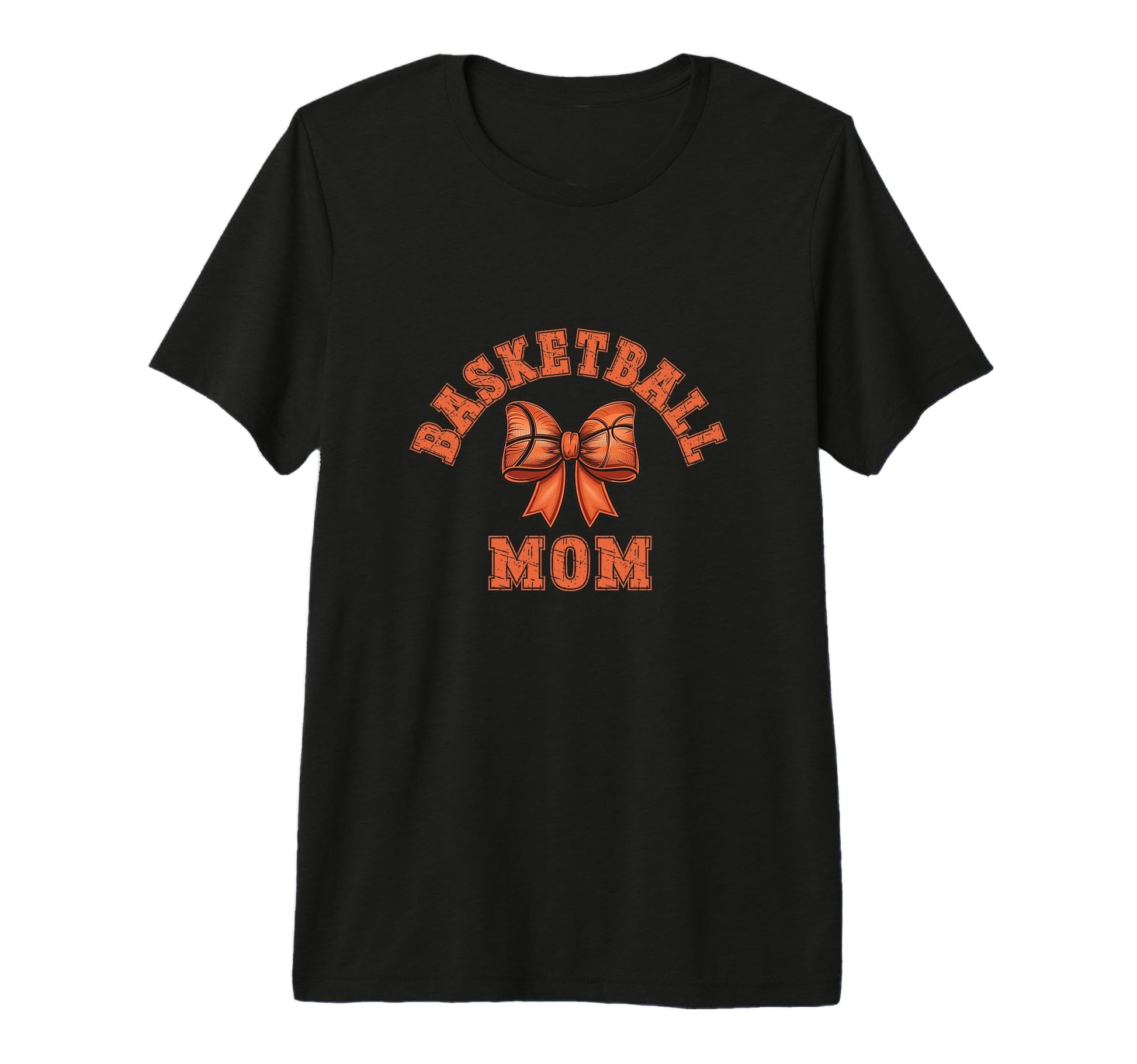 Coquette Basketball Mom Bow Game Day Tri T-Shirt - Custom Art Print Unisex - T-Shirt, Sweatshirt, Hoodie