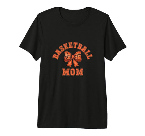 Coquette Basketball Mom Bow Game Day Tri T-Shirt - Custom Art Print Unisex - T-Shirt, Sweatshirt, Hoodie