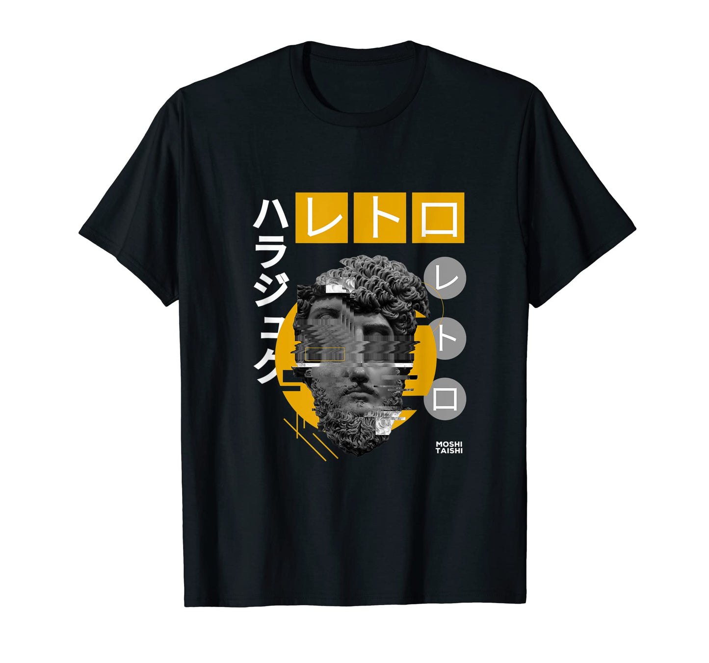 Vaporwave Statue Aesthetic Art Glitch T-Shirt - Aesthetic Graphic Unisex - T-Shirt, Sweatshirt, Hoodie