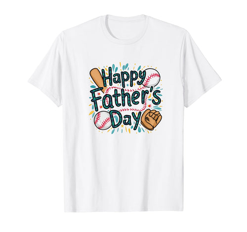 Fathers Day Baseball Dad Grandpa T-Shirt - Minimalist Print Men Women - T-Shirt, Sweatshirt, Hoodie